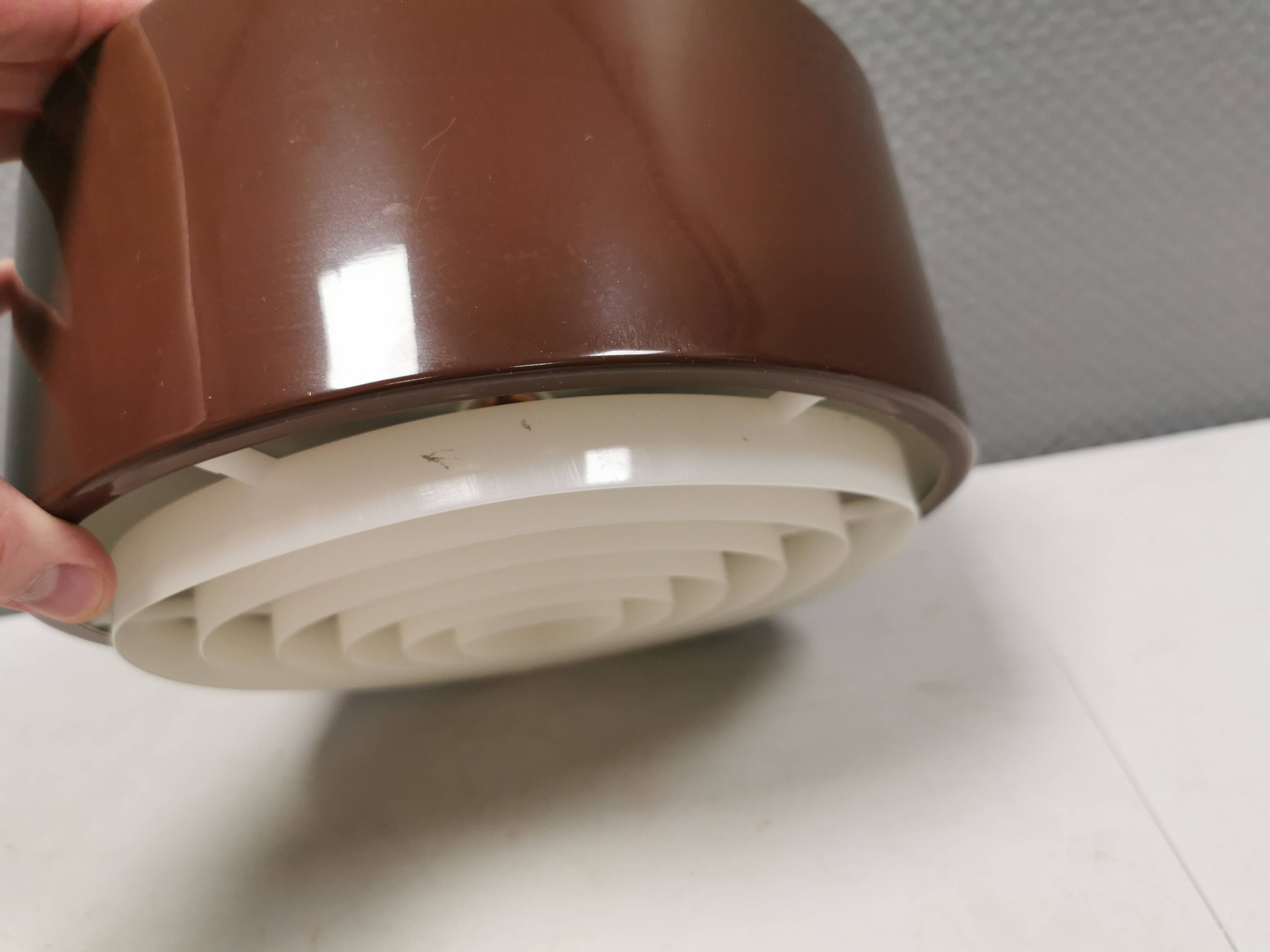 Ceiling lamp from the 80s, Nordisk Solar Denmark. In original light brown color.