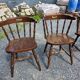 4 fauteuils bistrot style western en hêtre