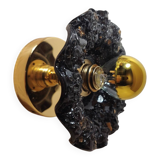 Black and gold Murano flower wall light