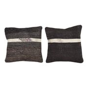 Set of 2 vintage kilim cushion covers 38x38 cm