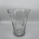 Chiseled crystal pitcher