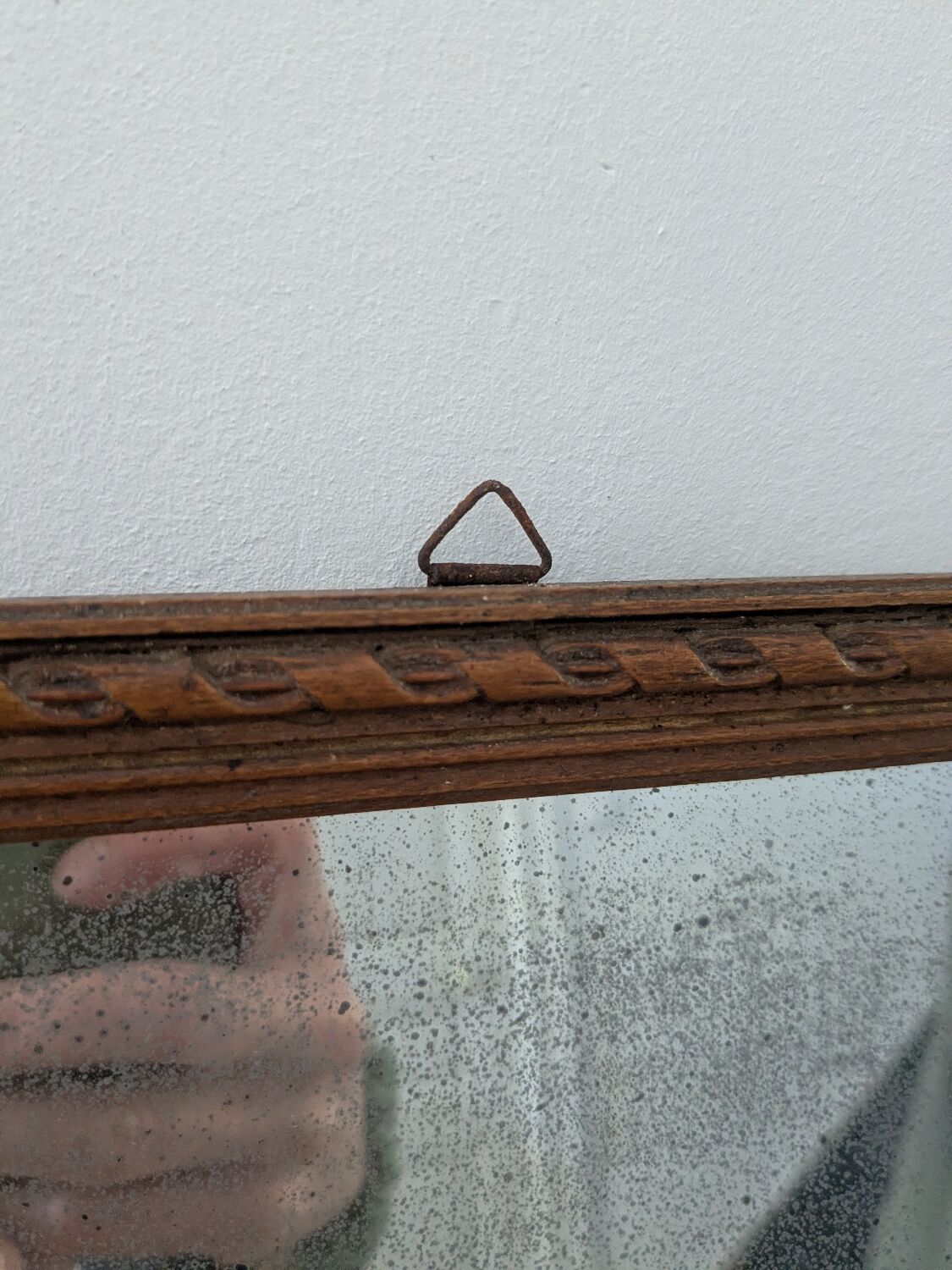 Vintage wooden mirror