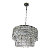 Kinkeldey 2-tier cut crystal chandelier, gilt brass, circa 1970s, Germany
