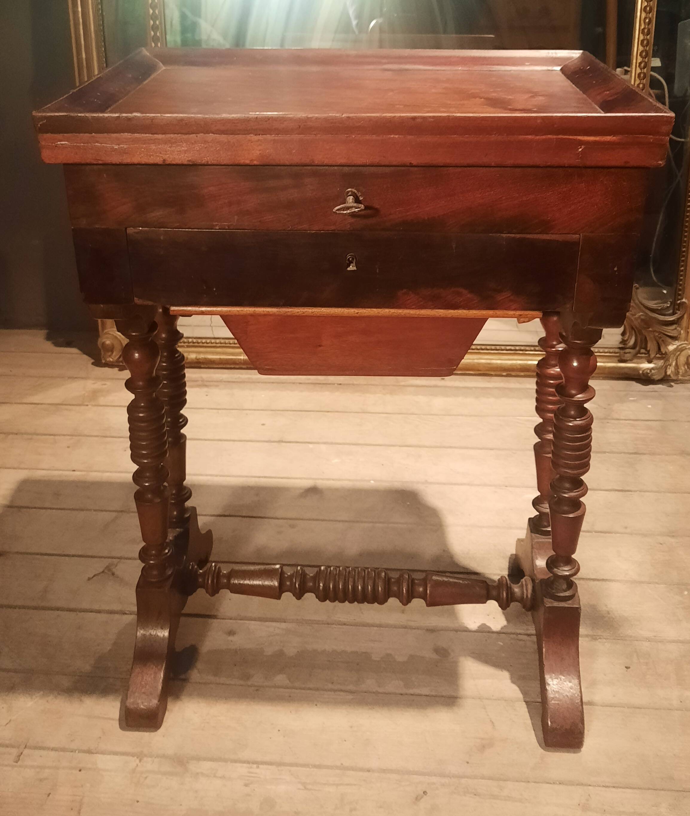 19th-century mahogany storage furniture