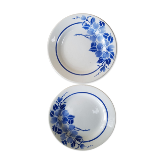 Set of 2 plates Moulin des Loups model Eglantine