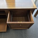 Large walnut sloping cabinet