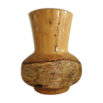 Vase wood art brut 1970