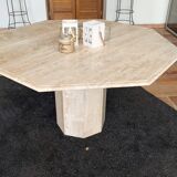 table octogonale travertin