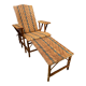 Vintage rattan and wicker deckchair