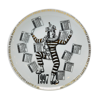 Assiette commémorative du calendrier par Piero Fornasetti 1997