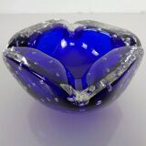 Blue Sommerso Murano Glass Ashtray, Italy, 1960s
