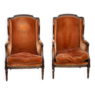 Paire de Fauteuils Bergère