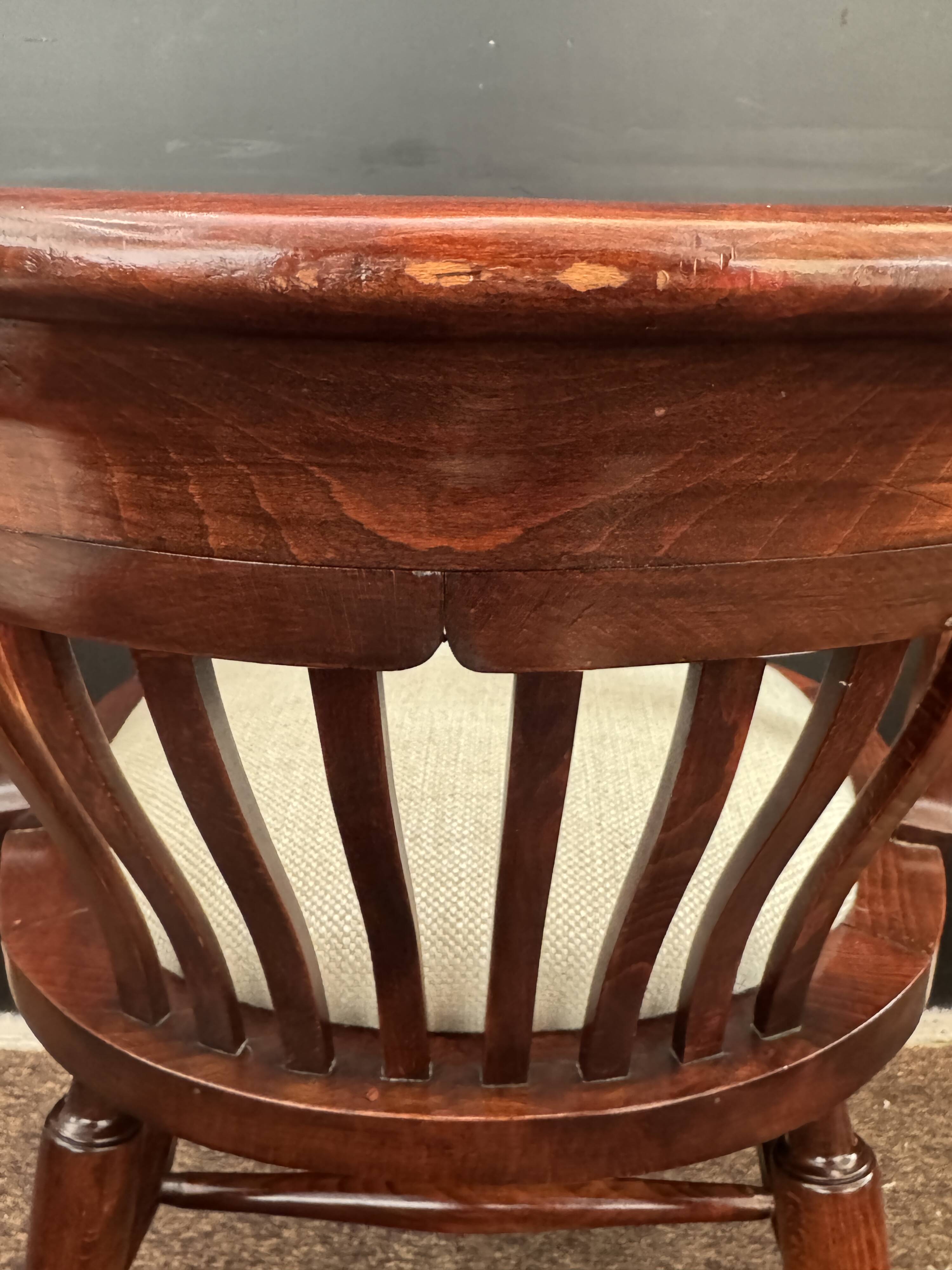 Wycombe English office chair - Dark wood