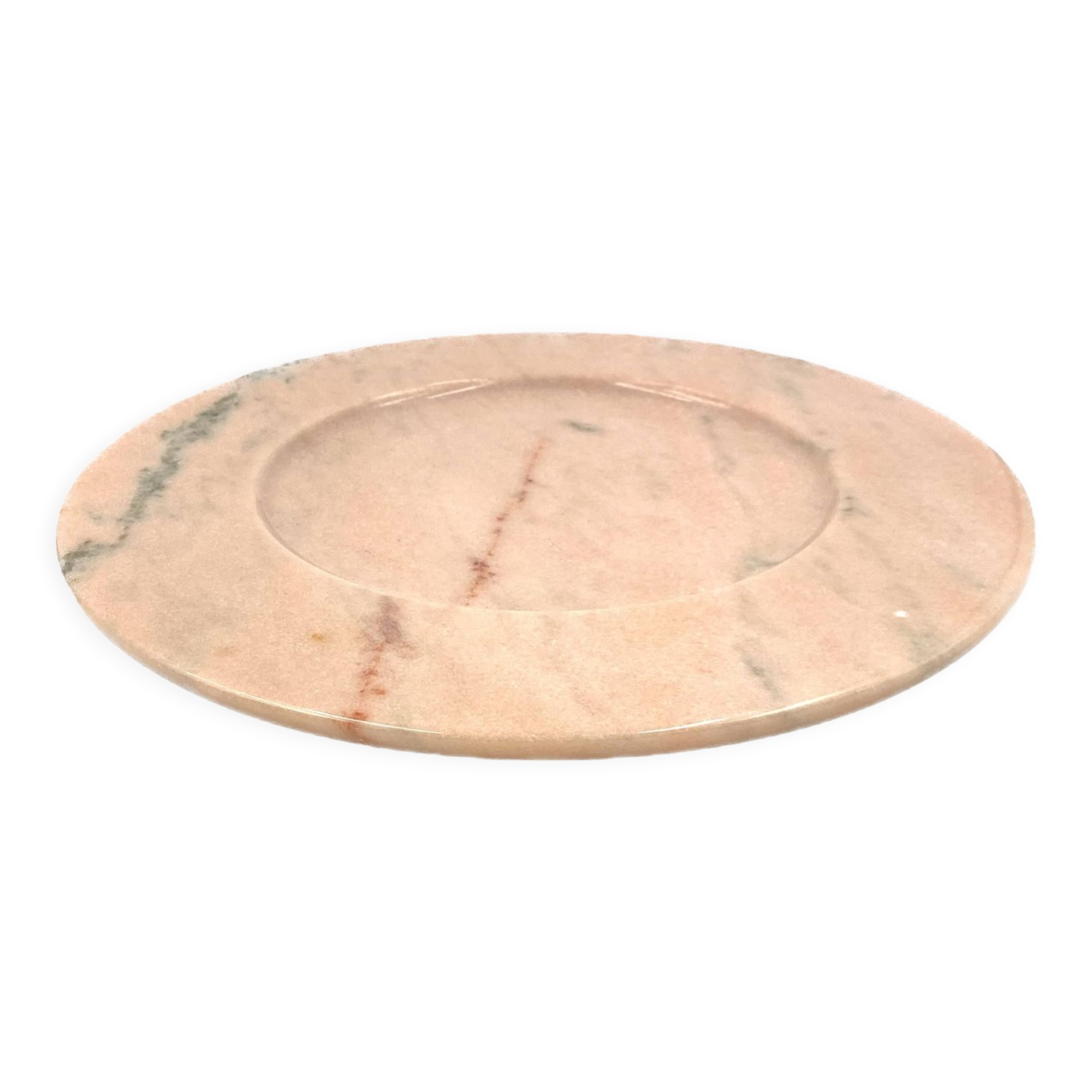 Pink marble centerpiece / tray, up&up italy, 1970s