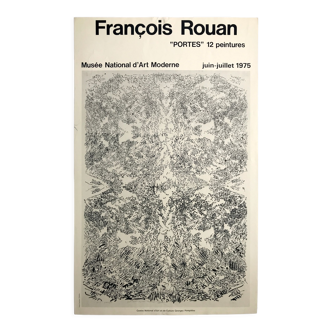 Affiche originale de François Rouan, Musée national d'art moderne, 1975