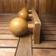 Old Wall Coat Rack x3 Vintage Wood #A416