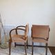 Pair of vintage bridge armchairs-circa 1960-wood and velvet