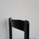 6 chaises noires laquées et bouclette
