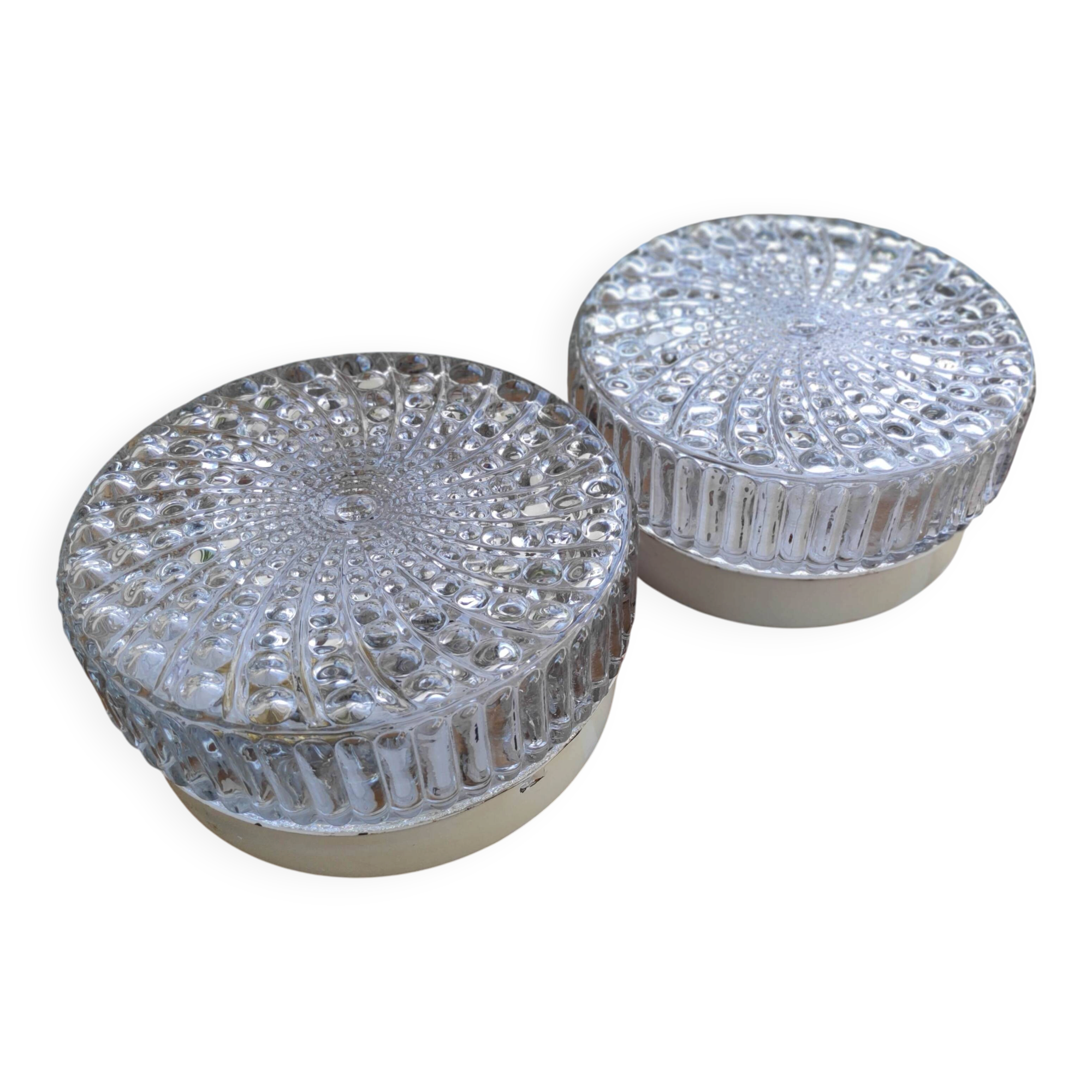 Set of 2 ceiling lights with a small bubble effect (L-0231)