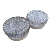 Lot de 2 plafonniers effet petites bulles (L-0231)