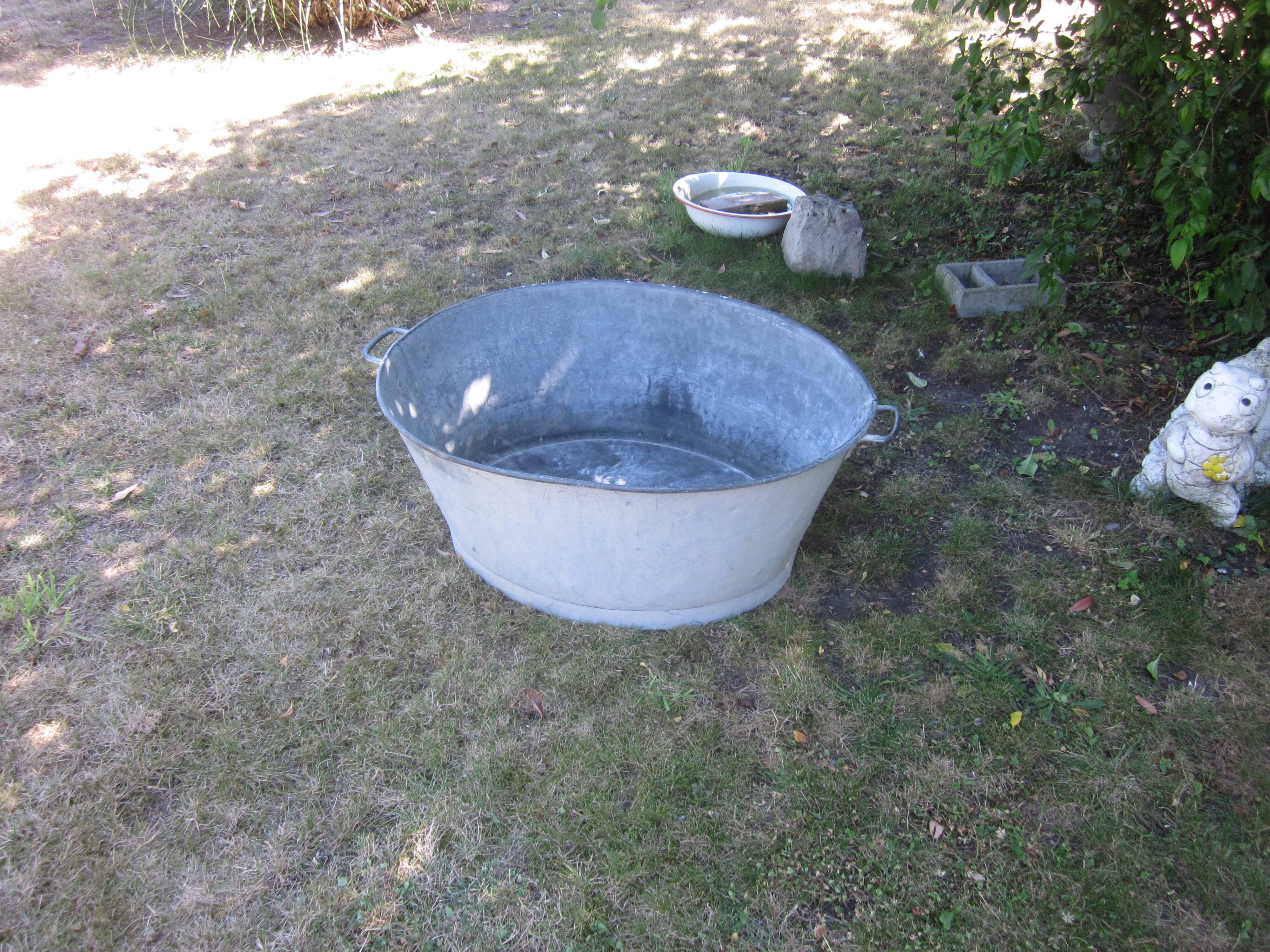 Old zinc basin