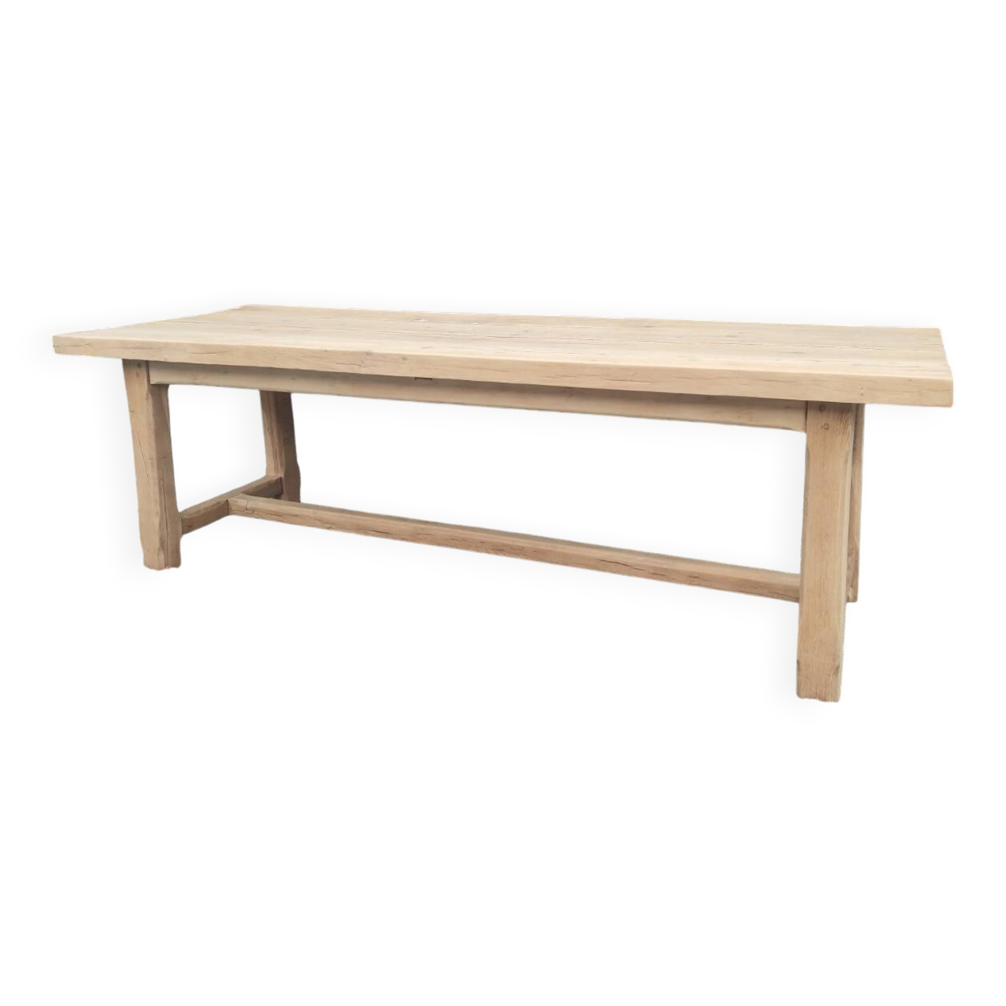 Large solid oak farmhouse table 2.45m
