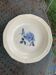 Digoin France cake dish with antique blue rose pattern