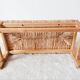 Banc enfant en bois et paille, vintage