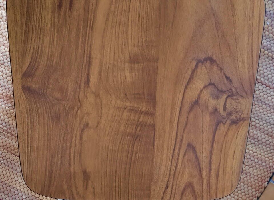 Set of 2 chairs formica walnut