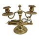 Antique 2-light candelabrum with scissors in bronze or brass.