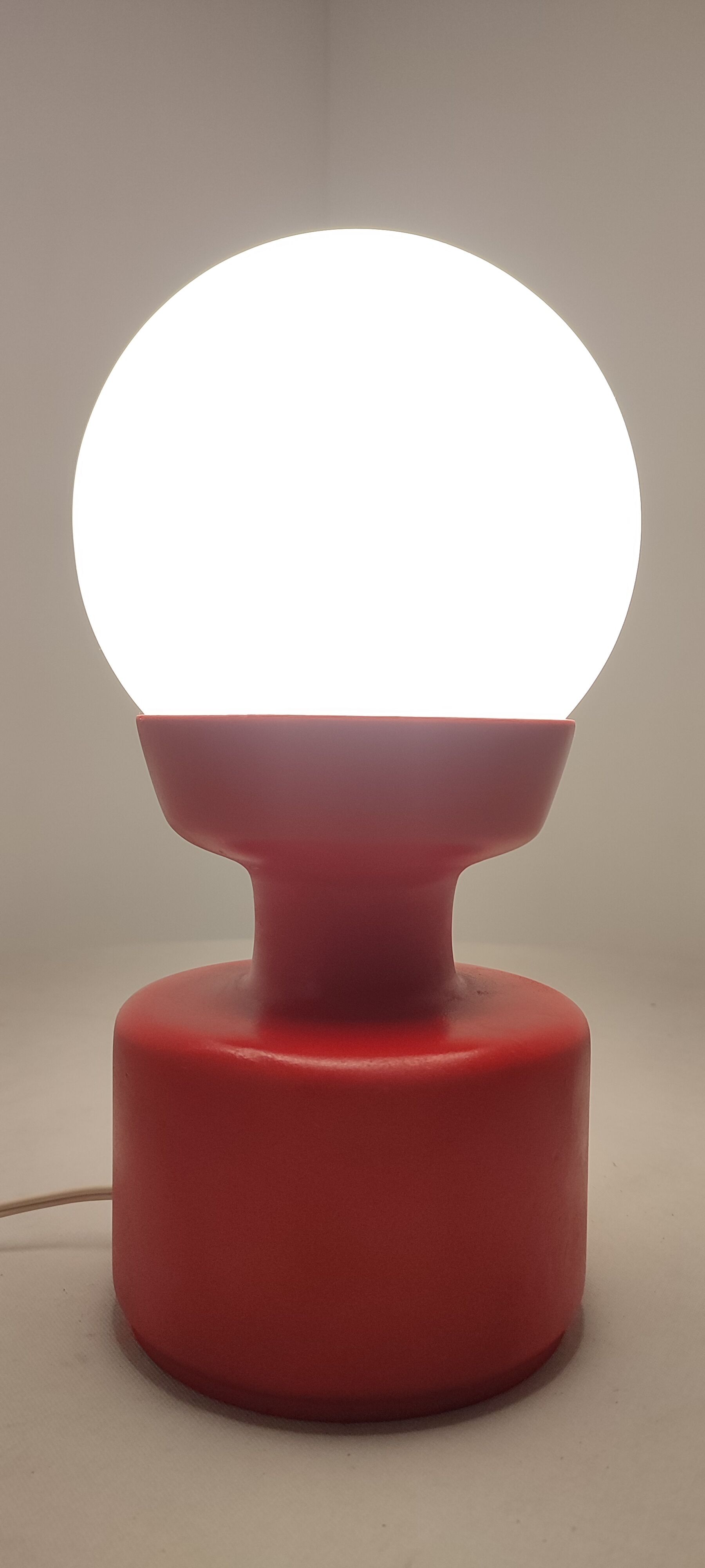 Table lamp made of wood and glass, Spain, 1970s