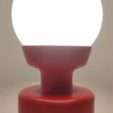 Lampe de table en bois et verre, Espagne, années 1970