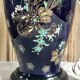 Old vase baluster enamelled lamp Boch Frères Keramis Belgium