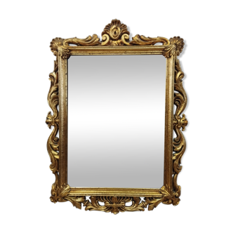 Old gilded wooden mirror 40x56cm