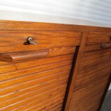 Double curtain binder, 1950-1960 in oak