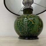 Lampe de table WMF Ikora par Karl Wiedmann en verre vert, années 1930