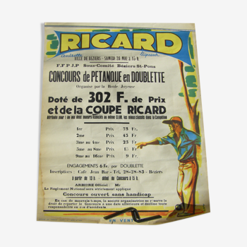 Affiche publicitaire "Ricard"