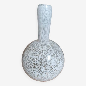 Blown glass pot vase clichy white soliflore dpc 1123416
