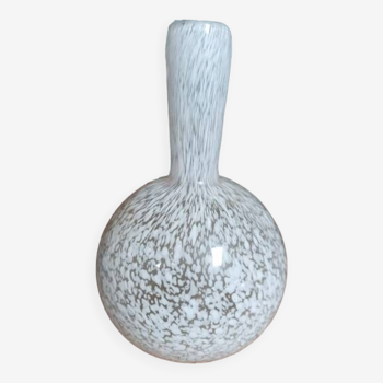 Vase pot en verre soufflé clichy blanc soliflore dpc 1123416