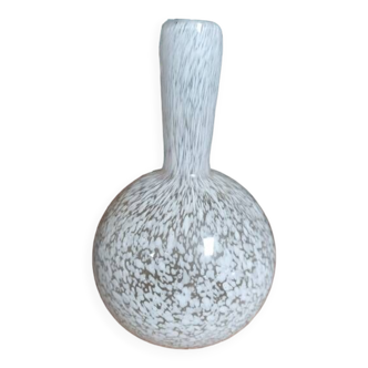 Vase pot en verre soufflé clichy blanc soliflore dpc 1123416
