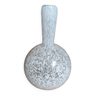 Blown glass pot vase clichy white soliflore dpc 1123416