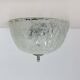 Vintage frosted ice glass ceiling lamp , 1970s