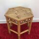 Hexagonal coffee table in bamboo and rattan