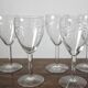 8 vintage-style engraved crystal red wine glasses