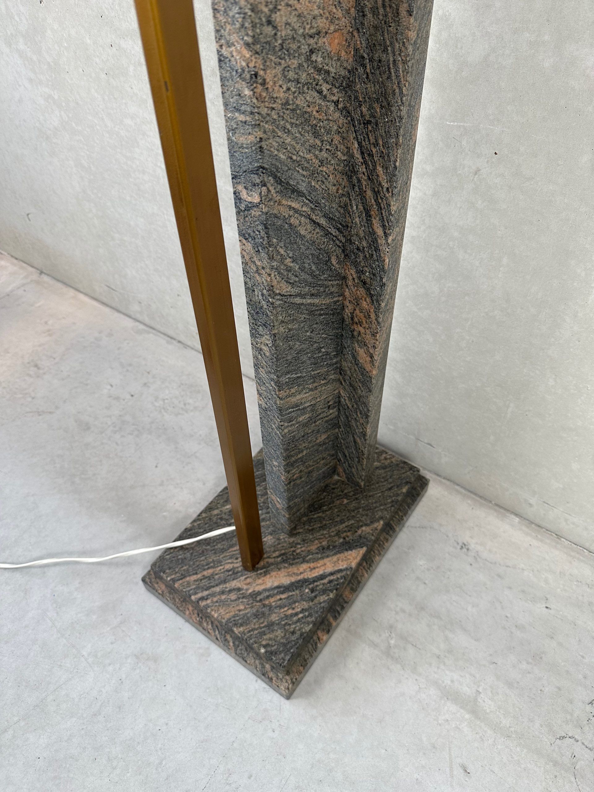 Vintage granite floor lamp