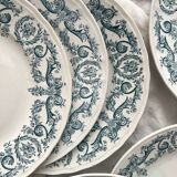 12 flat ironware plates “Louis XVI” Saint Amand and Hamage