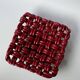 Burgundy woven ceramic basket bowl