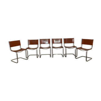 Suite of 6 designer chairs Fasem design