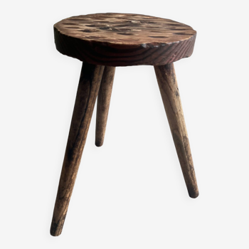 Wooden tripod stool