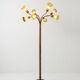 Vintage floral floor lamp with 8 branches Art Nouveau